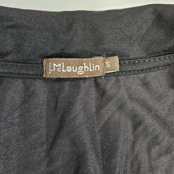 J. Mclaughlin black wrap midi dress women's size small - Picture 7 of 8